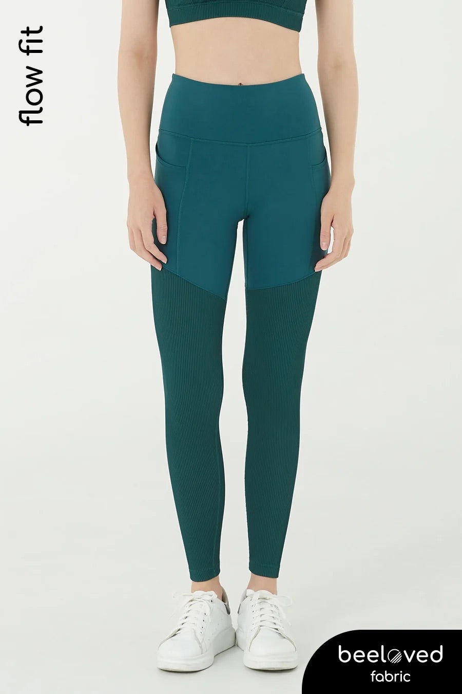 [泰國品牌 Wakingbee］RIB Leggings 高腰運動瑜珈褲 / Pine Green