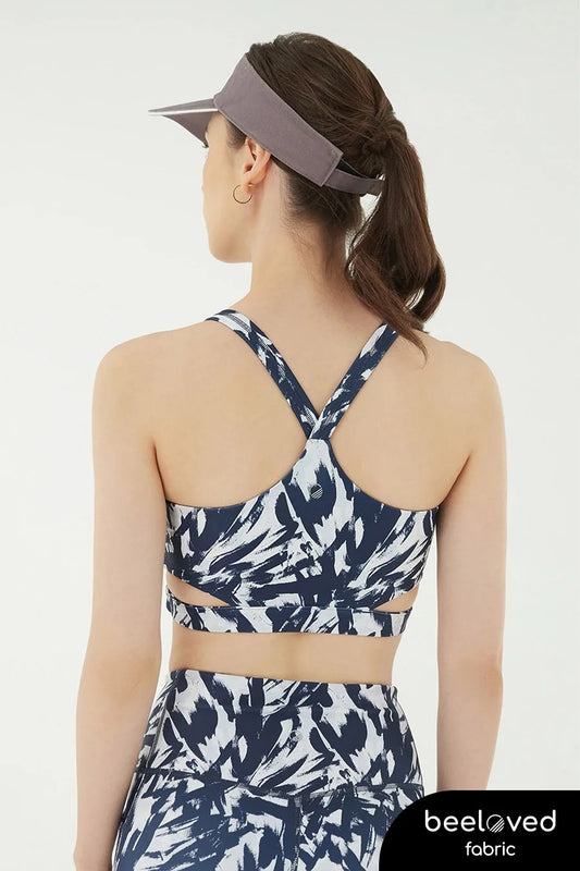 [泰國品牌 Wakingbee］WB Bra Print 交叉運動內衣 / Swirl