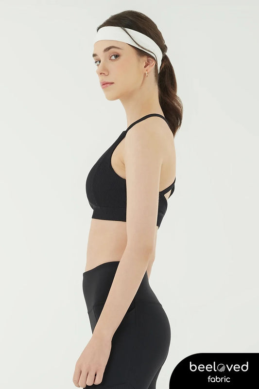 [泰國品牌 Wakingbee］Rib Bra 運動內衣 / Black