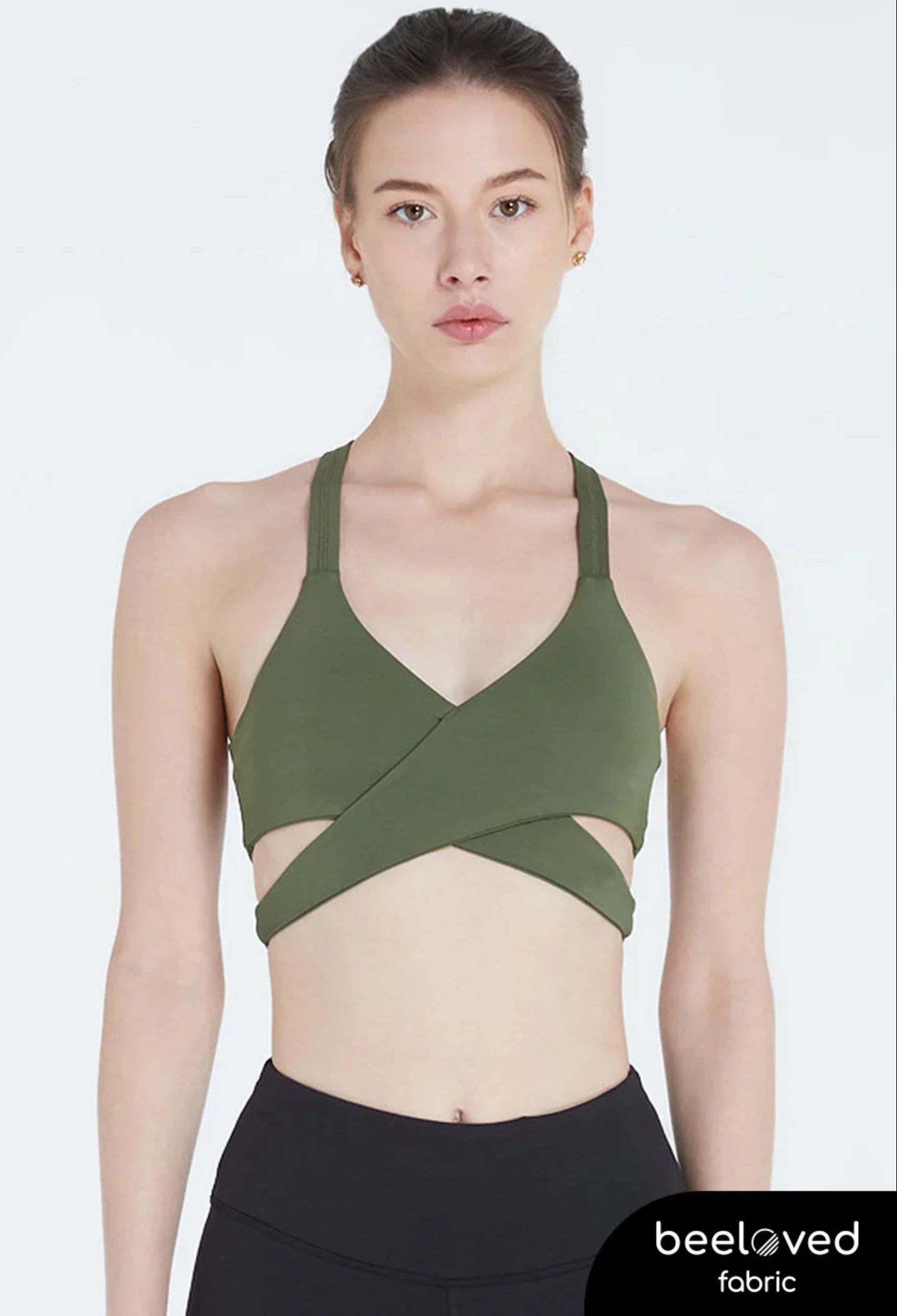 [泰國品牌 Wakingbee］WB Bra 交叉運動內衣 / Olive