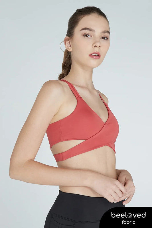 [泰國品牌 Wakingbee］WB Bra 交叉運動內衣 / Scarlet