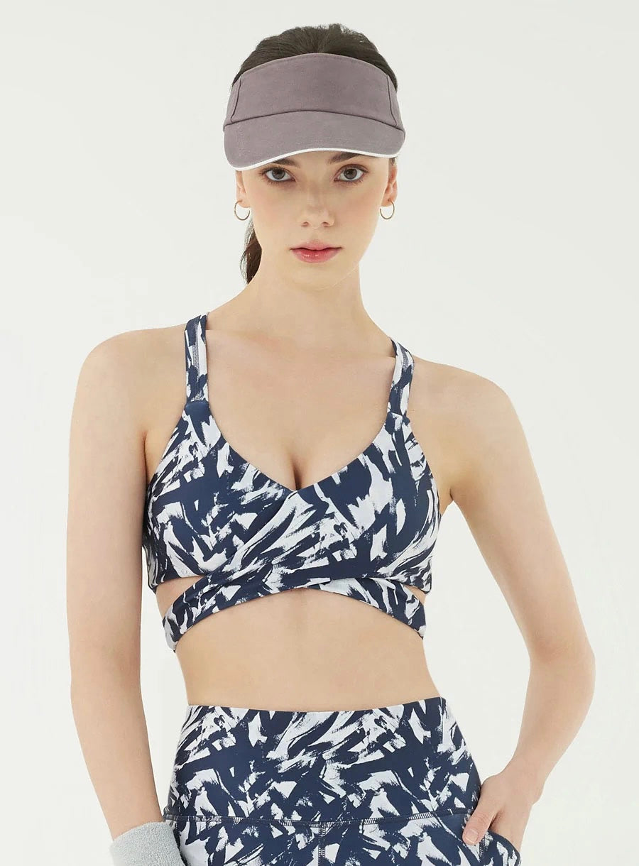 [泰國品牌 Wakingbee］WB Bra Print 交叉運動內衣 / Swirl