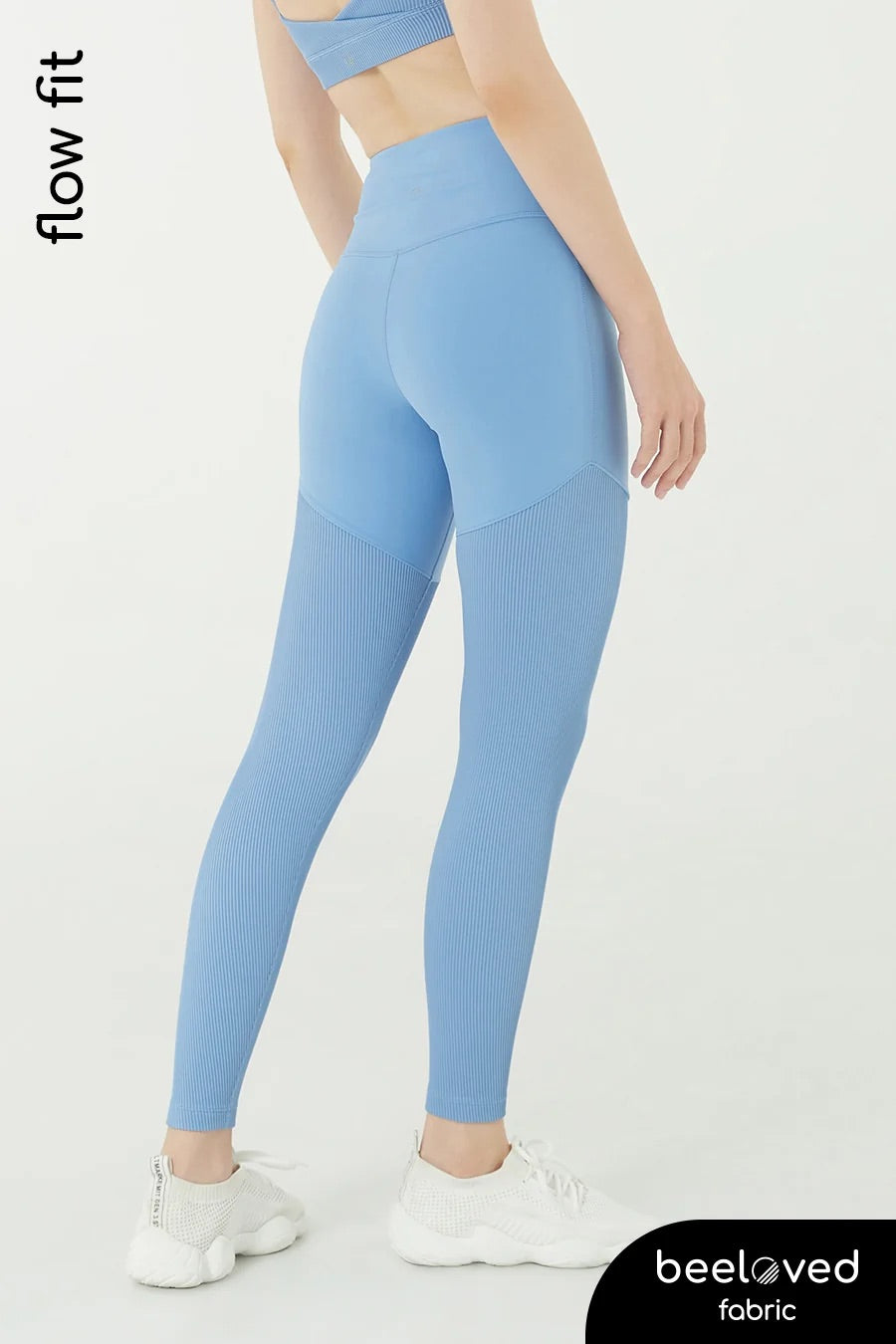 [泰國品牌 Wakingbee］RIB Leggings 高腰運動瑜珈褲 / Denim Blue